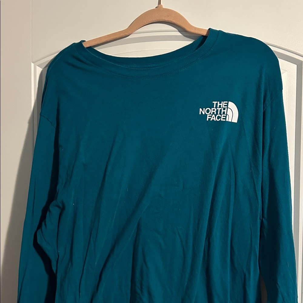 The North Face Teal Crew Neck Long Sleeve Top